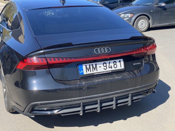 Gloss Trunk spoiler lip extension For Audi A7 / S7 / 4K RS7 4K8 2018-2026