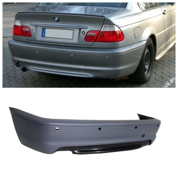 M Sport Rear bumper with diffuser for BMW E46 98-05 Coupe / Cabrio PDC