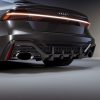 Aizmugurējā bampera apakšējā difuzora papildinājums ar karbona ribām priekš Audi RS7 C8
