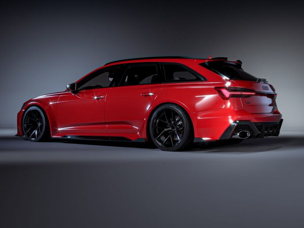 Aizmugurējā bampera apakšējā difuzora papildinājums ar ribām priekš Audi RS6 C8