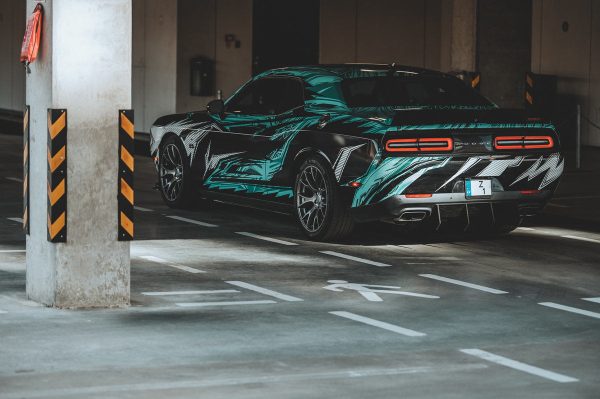 Performance Rear Bumper diffuser addon with ribs / fins For Challenger MK3 SRT