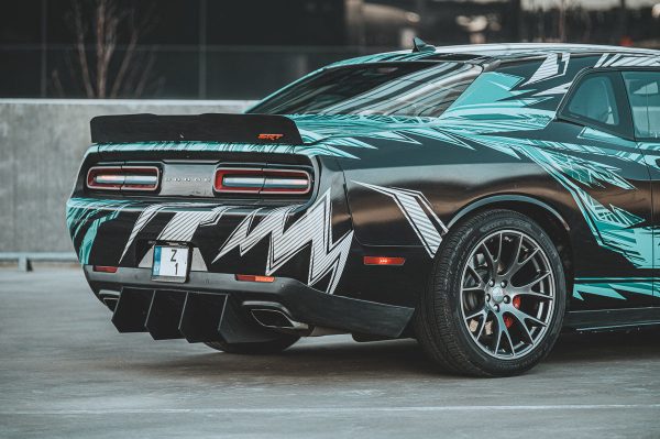 Performance Rear Bumper diffuser addon with ribs / fins For Challenger MK3 SRT