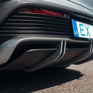 Performance aero Rear Bumper diffuser with ribs fins For Porsche Taycan 4 / 4s / Base