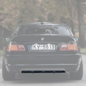 Rear Bumper M Sport diffuser lower part with ribs / fins For BMW E46