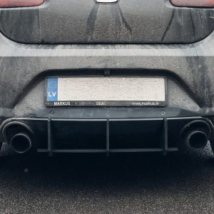 Rear Bumper diffuser extension with ribs / fins For Seat Leon mk2 1p Cupra FR