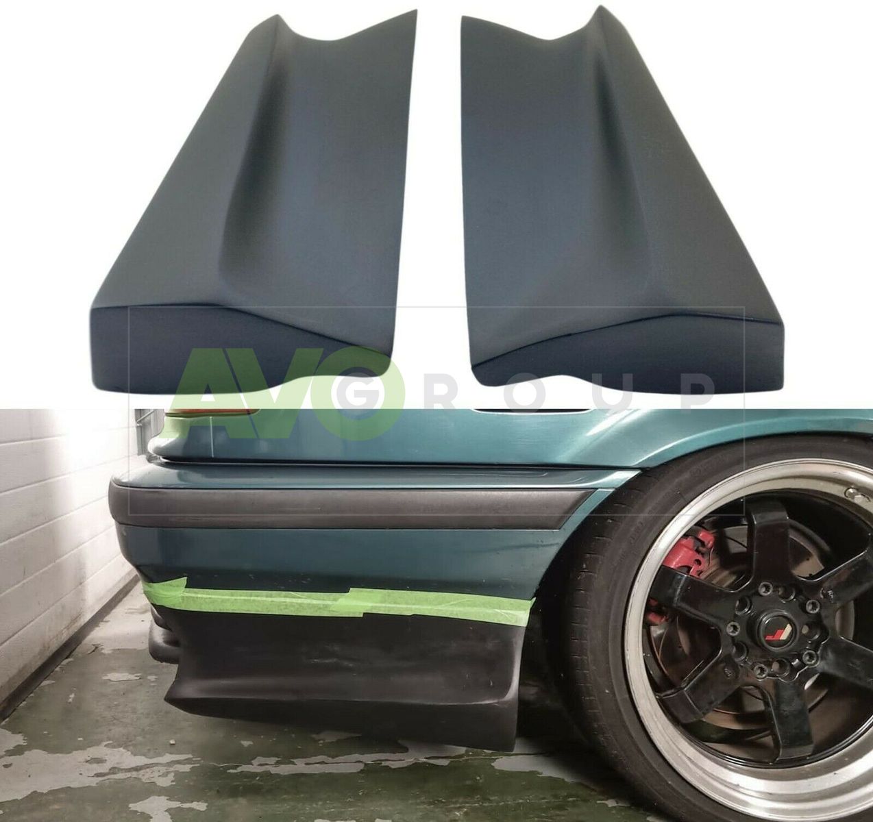 Rear Bumper Side Splitters flaps spats set for BMW 3 E36 SE 1990-2000