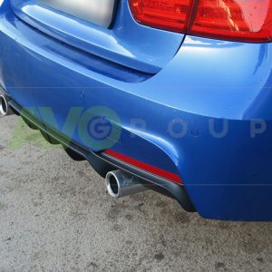 Rear Bumper Spoiler Valance Double Outlet Single Exhaust for BMW 3 F30 F31 2011-2019 M-Performance