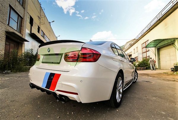 Rear Bumper Spoiler Valance Double Outlet for BMW 3 F30 F31 2011-2019