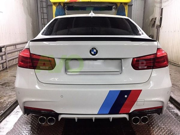 Rear Bumper Spoiler Valance Double Outlet for BMW 3 F30 F31 2011-2019