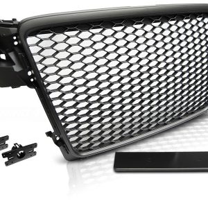 RS Front Honey comb Grill for Audi A4 B8 2008-2011 BLACK MATT