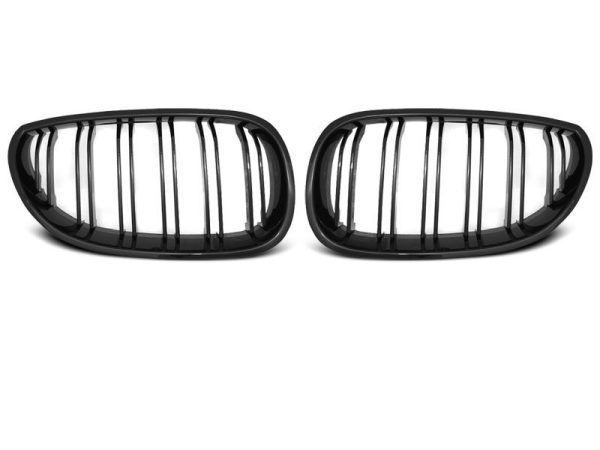 Front Grilles Kidney for BMW 5 E60 / E61 Double Stripe M5 Design Piano Black