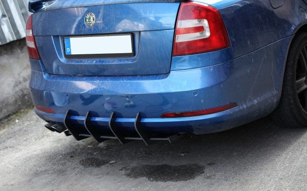 Performance Rear Bumper diffuser with ribs / For Skoda Octavia VRS 2005-2009