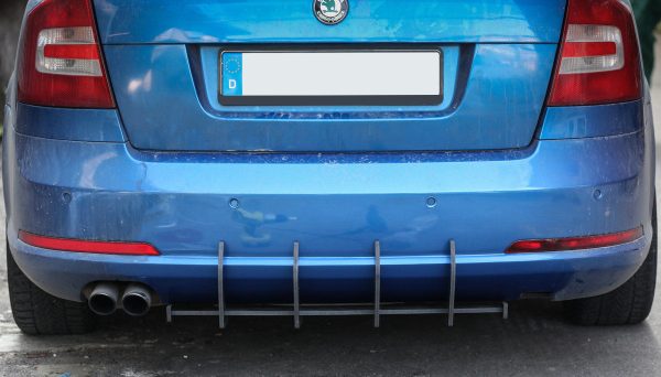 Performance Rear Bumper diffuser with ribs / For Skoda Octavia VRS 2005-2009