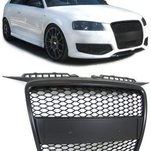 RS3 Front Honey comb Grill for A3 8P 2005-2008 BLACK MATT