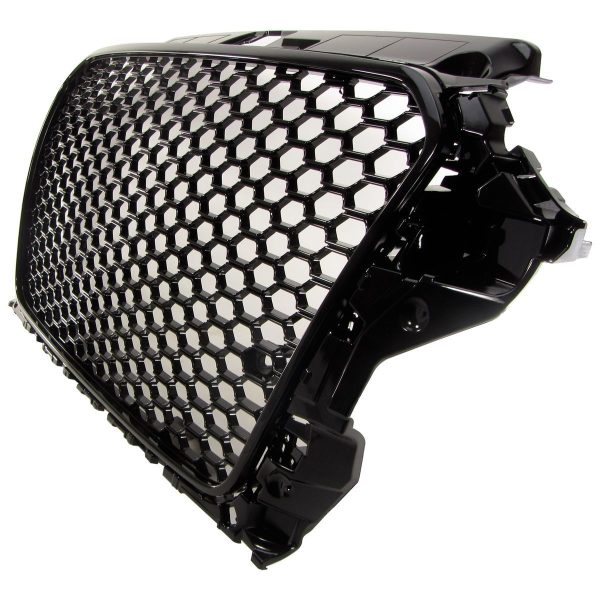 RS3 Style Front Black Gloss Honeycomb Grill For Audi A3 S3 8V 2012-2016