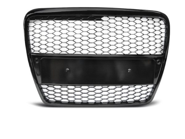 RS6 Front Honey comb Grill for Audi A6 C6 4F 2004-2008 BLACK GLOSS