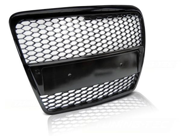 RS6 Front Honey comb Grill for Audi A6 C6 4F 2004-2008 BLACK GLOSS