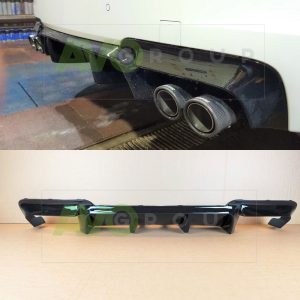 Aizmugurējā bampera difuzors priekš BMW 5 F10 / F11 2010-2017 ABS Gloss