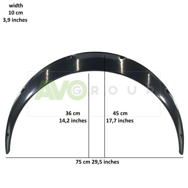 Universal Wheel Arches Fender Flares JDM Set 100mm Width