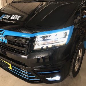 Priekšējo lukturu uzlikas uzacis priekš VW Amatnieks MK2 2017.-2022