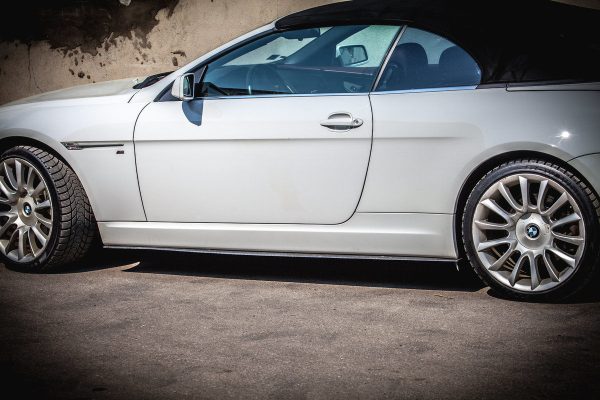 Black matt sideskirt diffusers splitter for BMW 6 E63 / E64