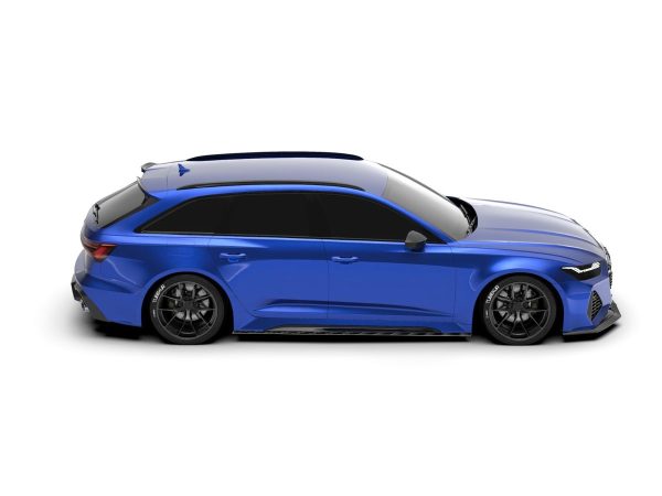 Carbon Sideskirts addon extension blades for Audi RS6 C8 5G