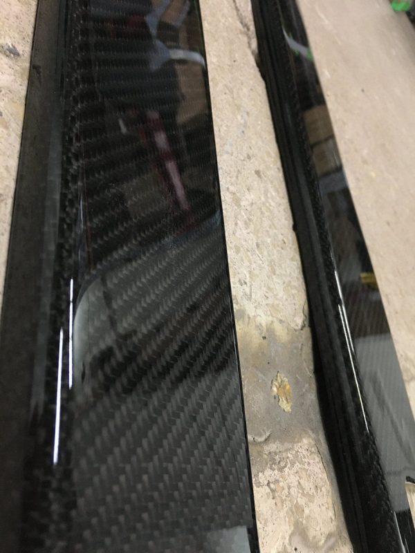 Carbon Sideskirts addon extension blades for Audi RS6 C8 5G