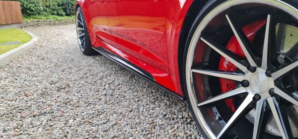 Carbon Sideskirts addon extension blades for Audi RS6 C8 5G