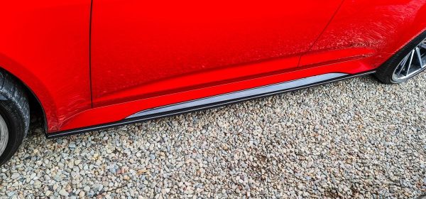 Carbon Sideskirts addon extension blades for Audi RS6 C8 5G