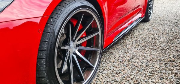 Carbon Sideskirts addon extension blades for Audi RS6 C8 5G