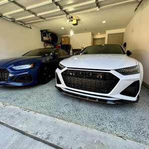 Carbon fiber flat splitter for front bumper Audi RS7 4K8