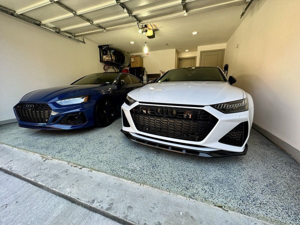 Carbon fiber flat splitter for front bumper Audi RS7 4K8