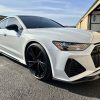 Carbon fiber flat splitter for front bumper Audi RS7 4K8