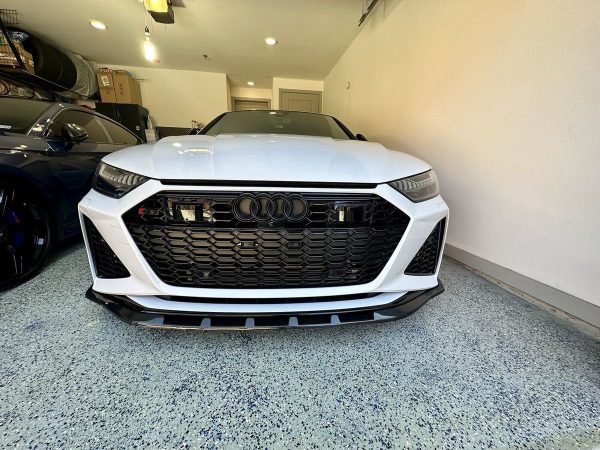 Carbon fiber flat splitter for front bumper Audi RS7 4K8