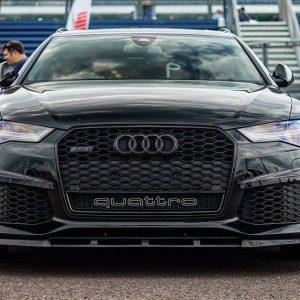Carbon fiber splitter for front bumper Audi RS6 C7 4G 2013-2018