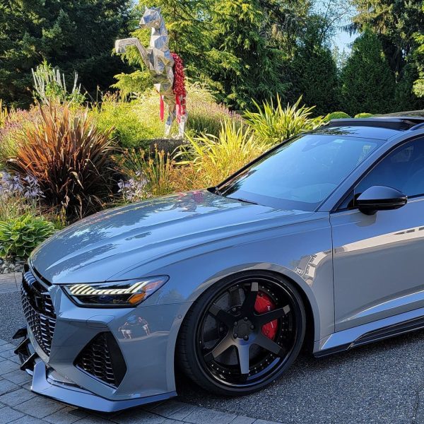 Carbon fiber splitter for front bumper Audi RS6 C8 5G 2019-2023