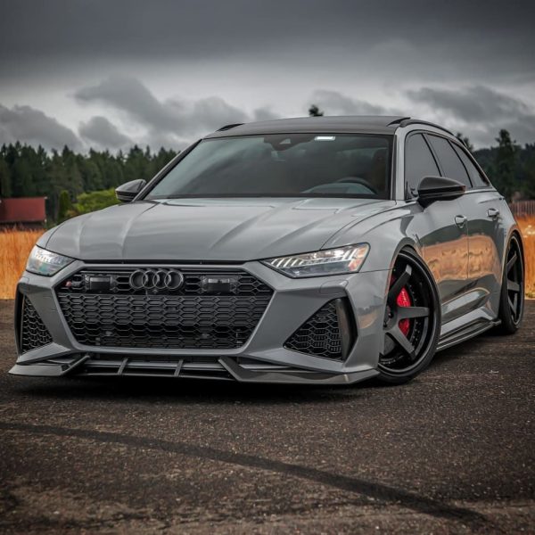 Carbon fiber splitter for front bumper Audi RS6 C8 5G 2019-2023