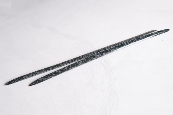 Forged Carbon Sideskirts addon extension blades for MB E W213 / S213 AMG