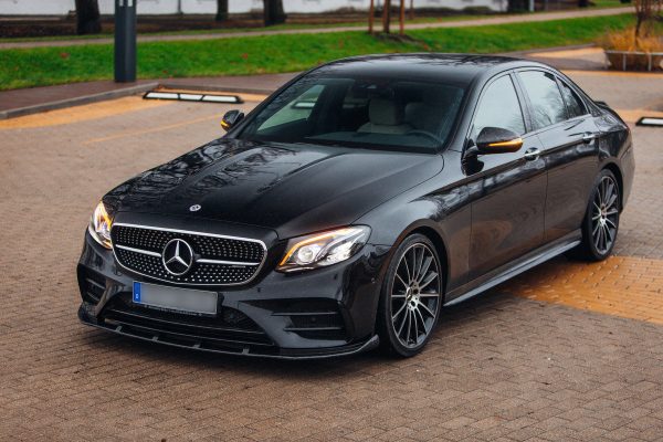 Forged Carbon Sideskirts addon extension blades for MB E W213 / S213 AMG