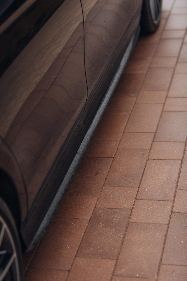 Forged Carbon Sideskirts addon extension blades for MB E W213 / S213 AMG