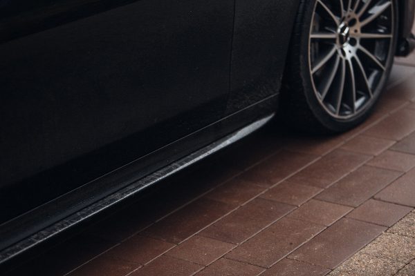 Forged Carbon Sideskirts addon extension blades for MB E W213 / S213 AMG