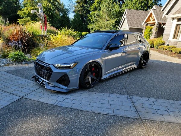 Forged Carbon splitter for front bumper Audi RS6 C8 5G 2019-2023