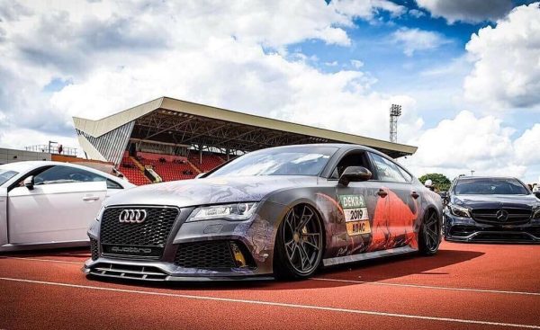 Performance Carbon fiber splitter for front bumper Audi RS7 4K8