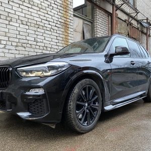 Black matt sideskirt diffusers splitter for BMW X5 G05 GRP