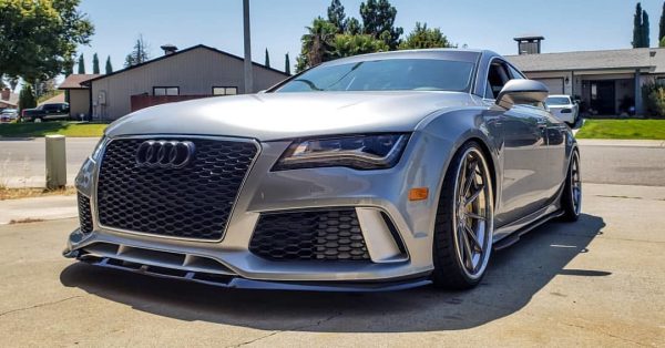 Splitter for front bumper Audi RS7 C7 4G8 2013-2019 ABS Gloss