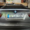 Rear trunk door spoiler for BMW X6 E71 / E72 2008-2014 Black gloss