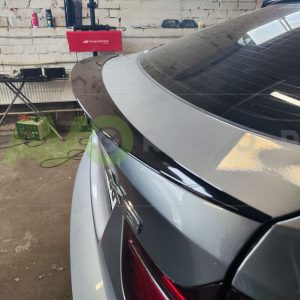Rear trunk door spoiler for BMW X6 E71 / E72 2008-2014 Black gloss