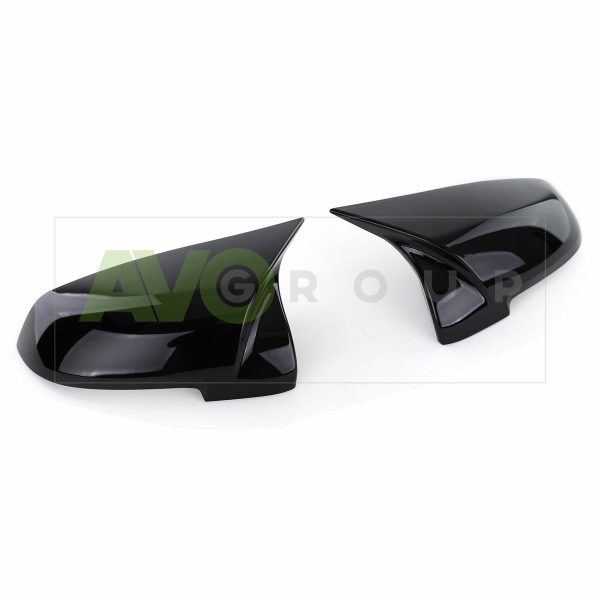 M Style piano black mirror covers set for BMW 5 F10 / F11 2010-2013