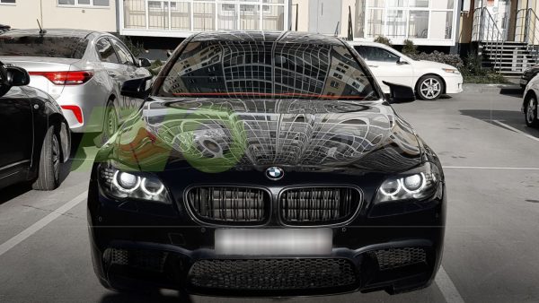 M Style piano black mirror covers set for BMW 5 F10 / F11 2010-2013