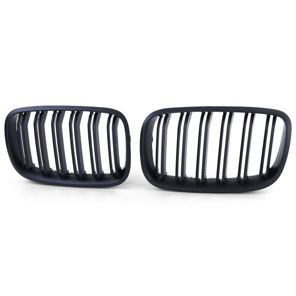 Front grilles kidney for BMW X5/X6 E70/E71 07-14 Double Stripe M Design Black matt